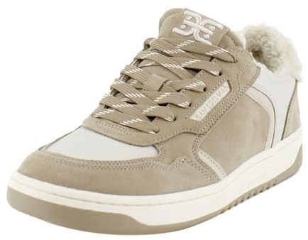 Sam Edelman Women's Harper Sneaker Oat/Light Oat/Nature Mist Shearling 6.5 Medium