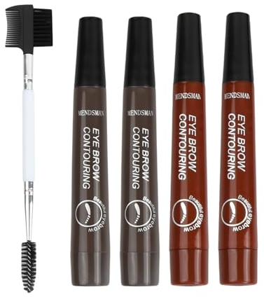 5PCS Microblading Lápiz de para Tatuaje Cejas, Perfilador de Cejas Larga Duración a Prueba de Manchas, 4 Puntas Lápiz Líquido Impermeable y Resistente al Sudor Cejas