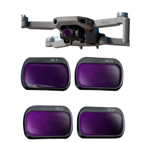 ND-Filter-Set, kompatibel mit DJI Mini 4K/Mini 2 SE/Mini 2, ND8/ND16/ND32/ND64 mehrfach beschichtete Kameraobjektivfilter, Drohnenobjektiv-Zubehör