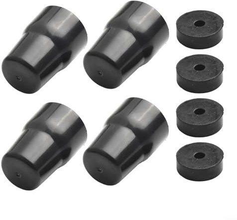Radiator Valve Cap, Heating Pipe Decorative Cover, Replacement Black Plastic Radiator Cap(4PCS)