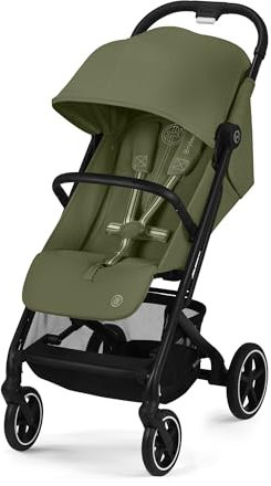CYBEX Gold Kinderwagen BEEZY mit Einhand-Gurtsystem, Ab Geburt bis ca. 4 Jahre (max. 22 kg), Kompakt und ergonomisch, Moss Green