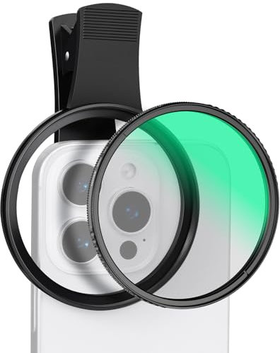 K&F Concept K-Serie 67mm CPL Filter Handy Cirkular Polfilter, Schraubfilter CPL-Objektivfilter für Kameraobjektive, Clip-On-Handy-Filter für iPhone 17 16 15 14 Pro Max Galaxy S24 S23 S22 Ultra