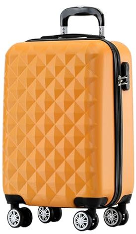 BEIBYE Zwillingsrollen 2066 Hartschalen-Koffer: 15 Farben, ABS-Kunststoff, Zahlenschloss mit Doppelreißverschluss, Exklusive Innenausstattung und umfangreiche Funktionen(Orangen, M)