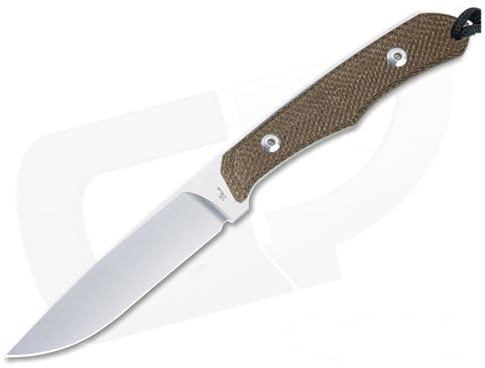 YF SMART Leichter Jagdmesser mit Micarta-Griff – Stonewashed Drop-Point Klinge, Kydex-Scheide mit Gürtelclip