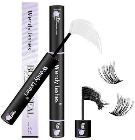 Lash Bond and Seal Lightweight Pegamento Pestañas Postizas Sujeción Fuerte Durante 72 Horas Pegamento de Pestañas Para Uso Personal en el Hogar(6ml+6ml)
