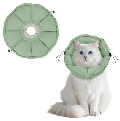 Supet två-i-ett syfte halsband för katt (grön, M)