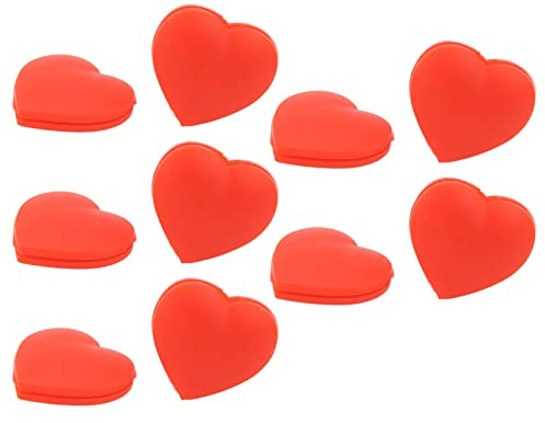 Yctze Amortisseur de Vibrations de Raquette de Tennis en Silicone en Forme de Cœur, 10 Pièces, Rouge pour Un Confort amélioré et (Rouge)