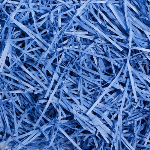 Geukmun 100g Dark blue Shredded Tissue Paper for Gift Boxes & Hampers, Soft Hamper Filling Packaging Filler, Shreds Stuffing Paper for Baby Shower Birthday Party Basket Filler