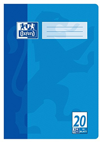 Oxford Schulheft A4, 16 Blatt, Lineatur 20, blanko, blau