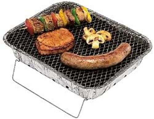 BURI Barbecue jetable au charbon de bois et aluminium - 600 g