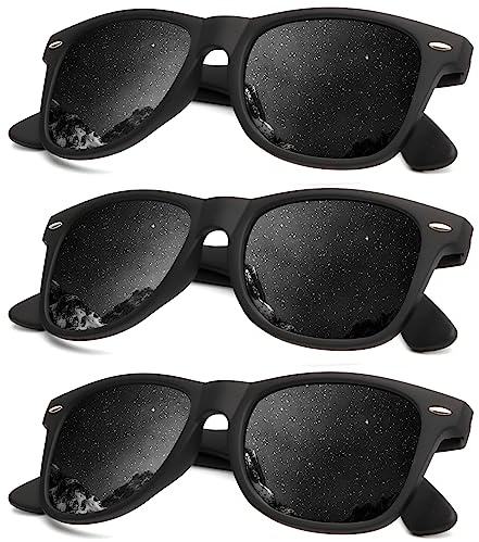 KALIYADI Polarized Sunglasses for Men and Women Matte Finish Sun glasses Color Mirror Lens UV Blocking (3 Pack)