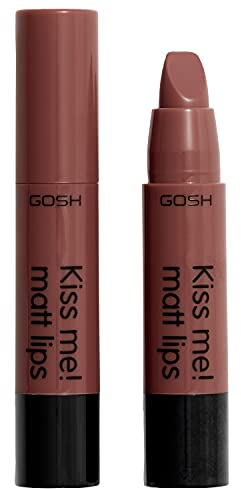 GOSH Kiss Me Matt Lips Lippenstift, vegan I intensive Farben & cremige Textur für ein langanhaltendes Ergebnis mit Matt-Effekt I feuchtigkeitsspendend für weiche Lippen I parfümfrei I 006 Sweet Kiss