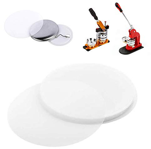 BEAMNOVA 100 Pcs Plastic Film for 44mm (1-3/4 in) Button Makers, Transparent Replacement Films for Button Pin Supplies, Cover & Bottom NOT Included