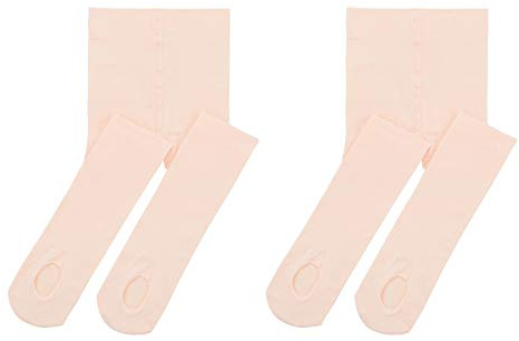 Zando Ballet Tights for Girls - Footless Toddler Dance Leotard Transition Tights Convertible Leggings for Kids 3-5T Ballet Pink
