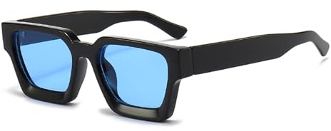 YAMEIZE Rettangolari Quadrati Occhiali da Sole-da Uomo Moda Rettangolari da Donna con Protezione UV400 Retrò Vintage Occhiali