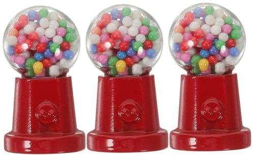 Abaodam 3 Pz mini macchina per caramelle caramella della macchina della gomma da masticare fare finta ornamento Modelli distributore di caramelle piccolo modello di macchina per caramelle