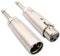 VISSQH 2 pcs XLR 3-Pin Male to 6.35mm TS Plug Adapter & XLR Female to 6.35mm TS Plug,for Microphone Speaker etc