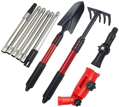 Ruaizel Herramientas de limpieza de canalones, limpiador de canalones con poste de extensión de 1,7 m, poste de limpieza de canalones para canalones de techo, extracción de hojas y escombros