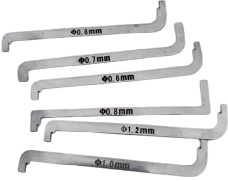 Haodream Set di 6 cacciaviti ad angolo retto di offset 90 gradi Z tipo cacciavite doppio per riparazione spazio stretto tipo Z