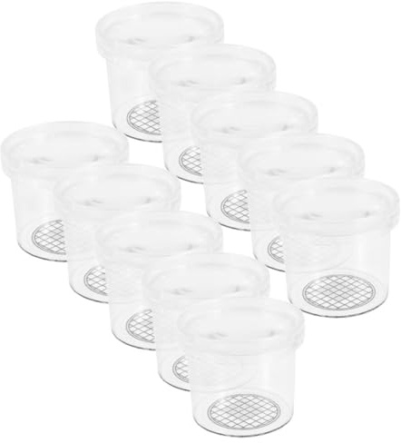 CLISPEED 16 Piezas Taza De Observación De Insectos Caja Lupa para Animales Recipiente De Observación Transparente Caja De Plástico para Animales Instrumento Didáctico El Hogar