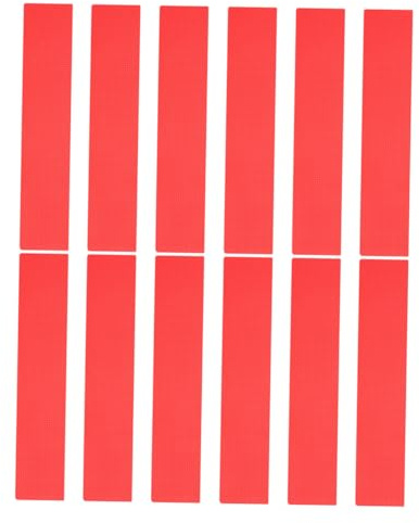 DECHOUS 12PCS Flat Court Line Markers Set Red Boundary Spot Markers for Tennis Basketball Volleyball Badminton Nonslip Sports Ground Field Marking Pads