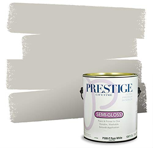 PRESTIGE Paints Interior Paint and Primer In One, 1-Gallon, Semi-Gloss, Comparable Match of Sherwin Williams* Repose Gray*