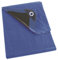 Perel Abdeckplane wasserdicht, Gewebeplane, Plane wasserdicht, Schutzplane, sehr stark, 10 Ösen, verstärkte Ecken, rechteckig, blau/schwarz, 180 g/m², 2 x 3 m