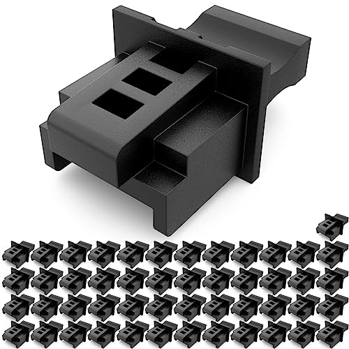 hb-digital 50 piezas RJ45 tapones antipolvo para red LAN, tapones de protección contra el polvo y la suciedad, tapones ciegos para panel de conexión, conmutador, router, enchufe de red para conexión