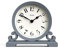 JONES CLOCKS® Saloon Tischuhr I Traditionelles DoppelIscrollIDesign I Französische Marine I Zeitgenössischer klassischer Stil für Schreibtisch, Tisch, Regal oder Nachttisch