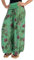 Malito - Damen Haremshose floraler Blumen Print - atmungsaktive Pumphose - dünne Freizeit Strandhose - hautfreundliche Aladinhose 8939 (grün)