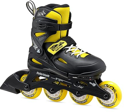 Rollerblade Fury, Inline Skates für Jungen, Freizeit Inliner, Kinder, Schwarz/Gelb, 33-38