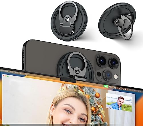 PROfezzion Soporte Metálico de Continuity Camera para Mac, MacBook, Laptop | para MacBook 2017, MacBook Pro 2017 y MacBook Air 2018 y Más Tarde, iPhone 18/17/16/15/14/13/12 Pro Max y MagSafe Caso