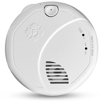 First Alert Combination Smoke & Carbon Monoxide Alarm, Battery Operated Detector with Test & Silence Button, SMCO100, 1-Pack,White
