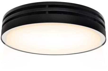 Akicon Bathroom Exhaust Fan with Light, 110CFM, 2.0 Sones for Ceiling, 1000lm Dimmable LED Light and 150lm Nightlight Dual Color Bathroom Vent Fan for Home, Round, Black