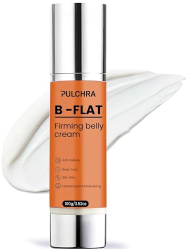Pulchra B Flat Belly Cream for Stomach: Anti Cellulite Cream for Tummy, Arms, Thighs, Butt - Moisturizing Body Lotion For Women and Men, 3.52 Fl. OZ