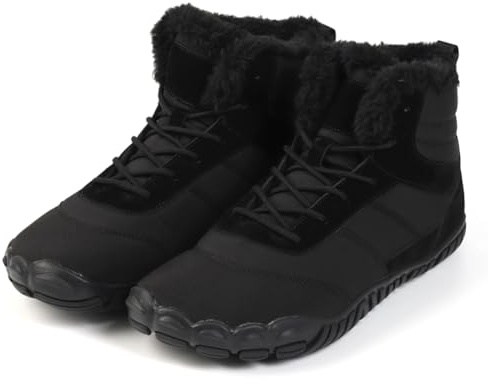 Orgonite Chaussures pieds nus pour homme et femme - Imperméables - Doublées - Bottes d'hiver chaudes pour l'extérieur, la randonnée, le camping, l'alpinisme, Noir Wb3, 39 EU