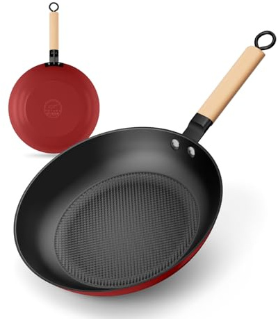 YUTANN Sartén de Hierro Fundido 20 cm Pre-sazonada Apta para Inducción y Horno, Antiadherente, Distribución Uniforme del Calor para Freír, Asar y Cocinar