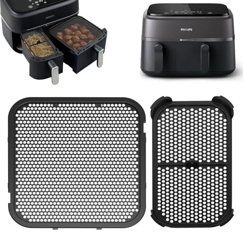 Grille Anti Projection pour Philips Airfryer Dual Basket 3000 Series - Protection en Silicone Réutilisable pour Friteuse à Air Chaud, Protection Efficace de la Spirale Chauffante