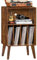 LELELINKY Plattenspieler-Ständer, Plattenspieler-Ständer bietet Platz für bis zu 160 Alben, Mid-Century Vinyl-Aufbewahrungshalter Tisch mit Holzbeinen,braun