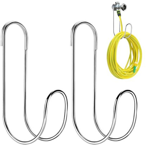 Porta del tubo da giardino - per tubo da giardino da 15 m con gancio | Acciaio inossidabile 304 supporto per tubo robusto | Telaio di conservazione dei tubi d'acqua per giardino del garage e de