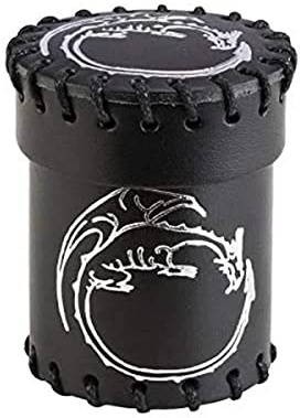Q WORKSHOP Dragon Black Leather Dice Cup
