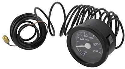 DIFF - Thermomètre rond Ø 58mm, capillaire 3000mm gainé, 0/120°C - DIFF