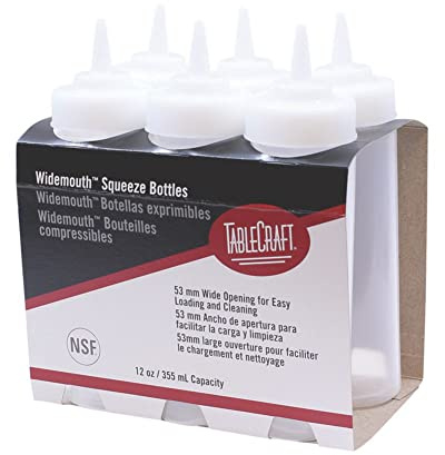 WideMouth C11253C Wide Natural 12 Oz. Squeeze Dispenser - 6 / PK