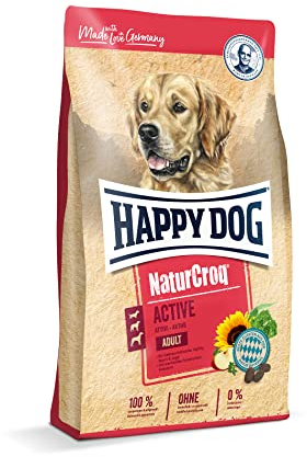 Happy Dog 60530 – NaturCroq Active – Alleinfutter mit heimischen Kräutern für ausgewachsene Hunde – 15 kg Inhalt