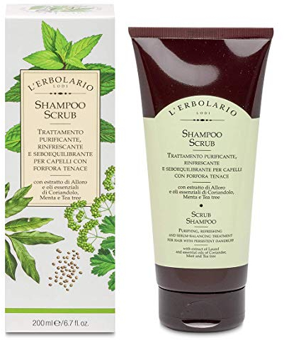 L'Erbolario Shampoo Scrub Antiforfora con Estratti di Alloro e Oli Essenziali - 200 ml