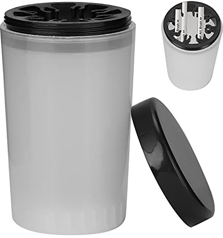 Nettoyant pour pinceaux à ongles, Dissolvant pour gel UV, Brosse de nettoyage avec support intégré, Récipient à réservoir fente pour vernis et outils de manucure
