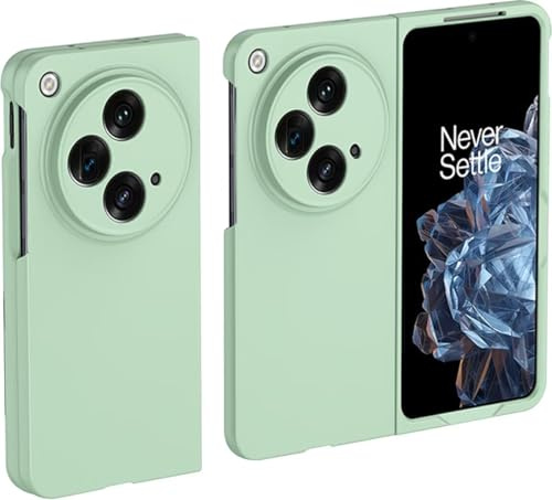 Topme Coque de téléphone Hard Skin pour OnePlus Open/Oppo Find N3 7.82, Manchon de Protection Antichoc en Polycarbonate - Vert Clair