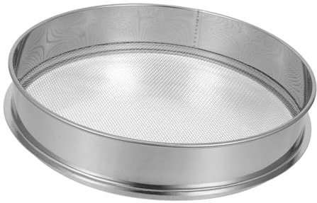 CAXUSD Cedazo de Suelo de Acero Inoxidable Herramienta de Cribado de Jardín para Jardinería Cedazo para Tierra de Jardín, Rastrillos, Malla Uniforme 2mm