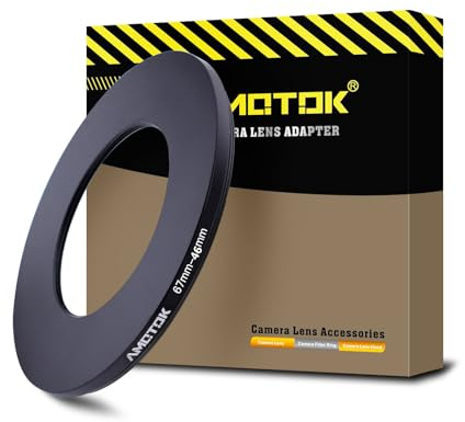 67mm a 46mm Step-Down-Ring Anello adattatore per filtro, anello adattatore per obiettivo compatibile con obiettivo 67mm su 46mm accessori per fotocamera