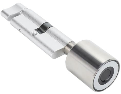 Sostituzione Serratura Cilindro Intelligente, Lega Alluminio Impronta Digitale Controllo App Serratura Elettronica con Chiavi per Porte Sicurezza In Ferro E Legno